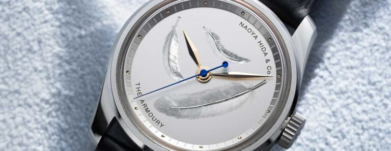 Naoya Hida and The Armoury Give the Type 4A-2 a Hand-Engraved Feather Dial Naoya Hida The Armoury Type 4A-2 Floating Feathers with hand engraved silver dial