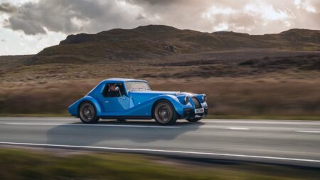 Morgan Supersport 400 Brings BMW Muscle to a Very British Shape Morgan Supersport 400 British sports car on a winding road