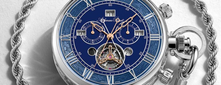 Why the Pocket Watch Is Becoming the Watch Trend to Watch in 2026 A contemporary pocket watch displayed open on a desk with its mechanical movement visible