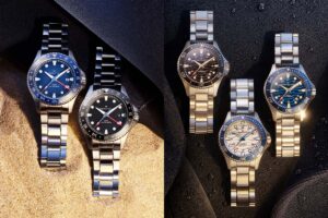 Hamilton Khaki Navy Scuba 40mm wave dial and Khaki Navy Scuba GMT watches