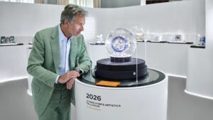 Jaeger-LeCoultre Atmos clocks and Memovox Travel Clock presented at Milan Design Week 2026