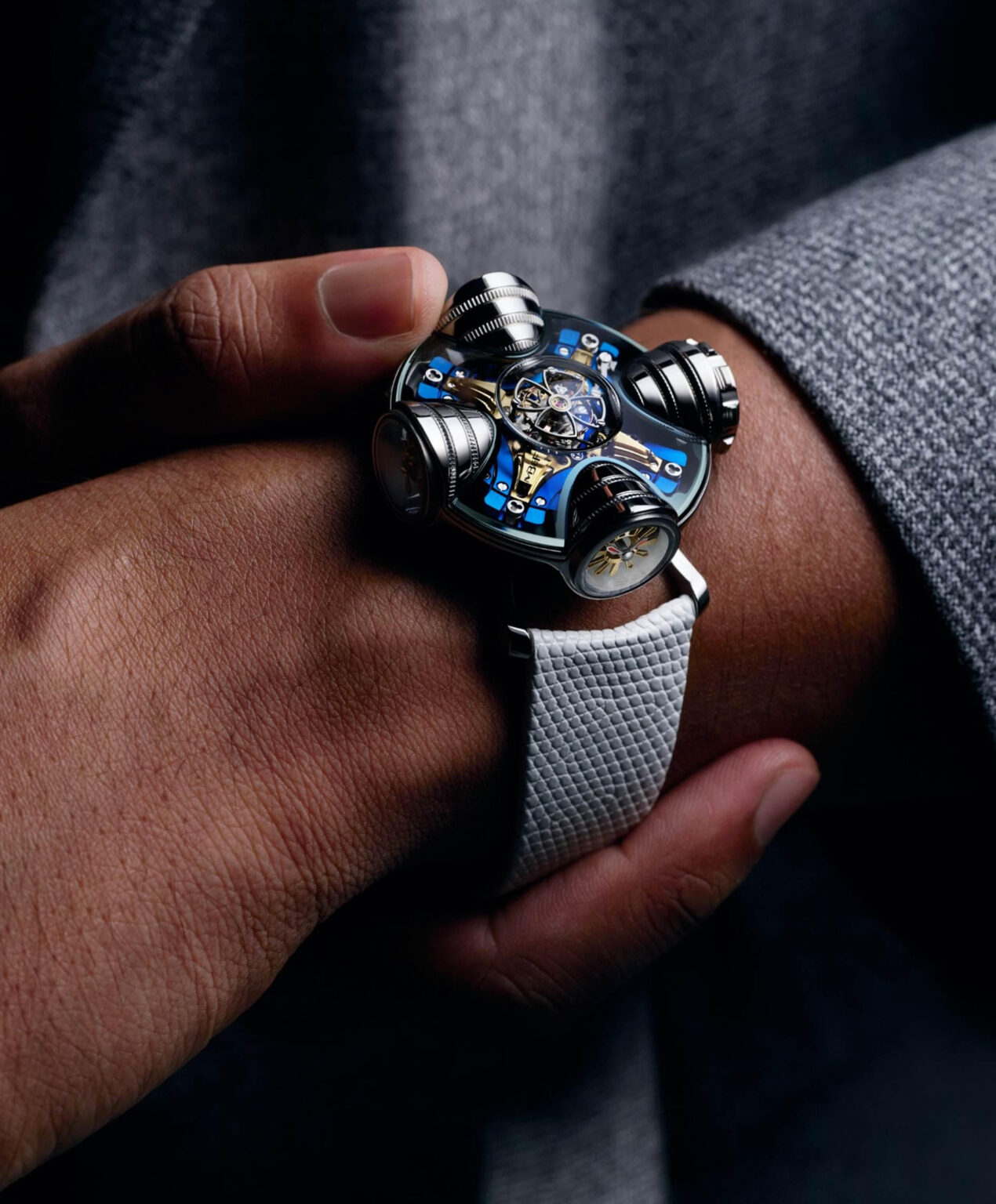 MB&F HM11 Architect ART DECO watch in grade 5 titanium with Art Deco details