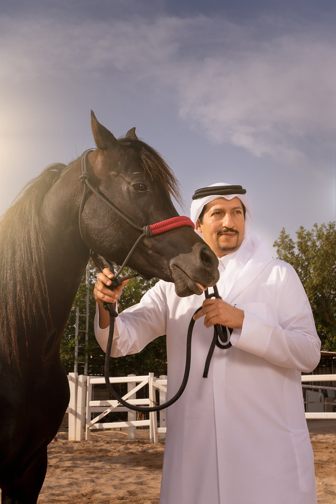 Fuad Al Mudahka Is Shaping Qatar Polo Club Into a New Sporting Destination Fuad Al Mudahka at Qatar Polo Club with polo horses and riders