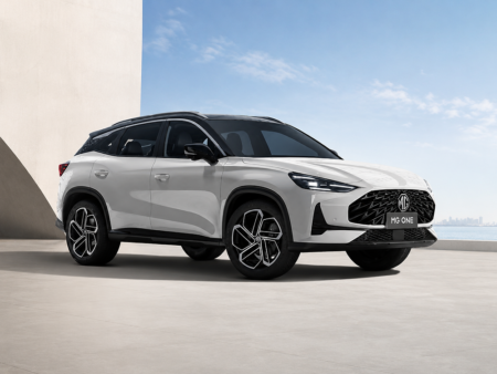 Auto Class Cars Announces Qatar Offer on MG ONE, HS, ZS and RX9 MG SUVs displayed at an Auto Class Cars showroom in Qatar
