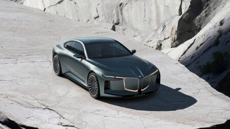 Vision BMW Alpina concept coupé shown with a long low profile and modern Alpina design details
