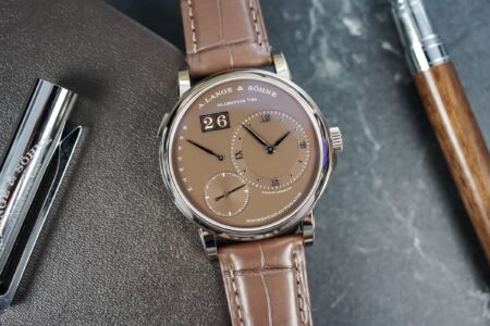 A. Lange & Söhne Gives the Lange 1 Daymatic a Warm Honeygold Turn A. Lange & Söhne Lange 1 Daymatic Honeygold with brown dial