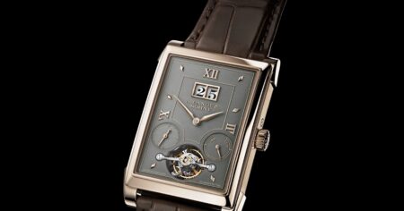 A. Lange & Söhne Cabaret Tourbillon Honeygold rectangular watch