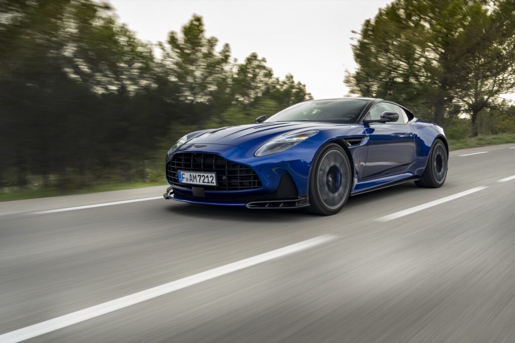 Aston Martin DB12 S on a winding road