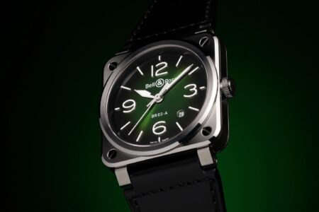 Bell & Ross BR-03 Green Steel with green gradient dial and square stainless steel case
