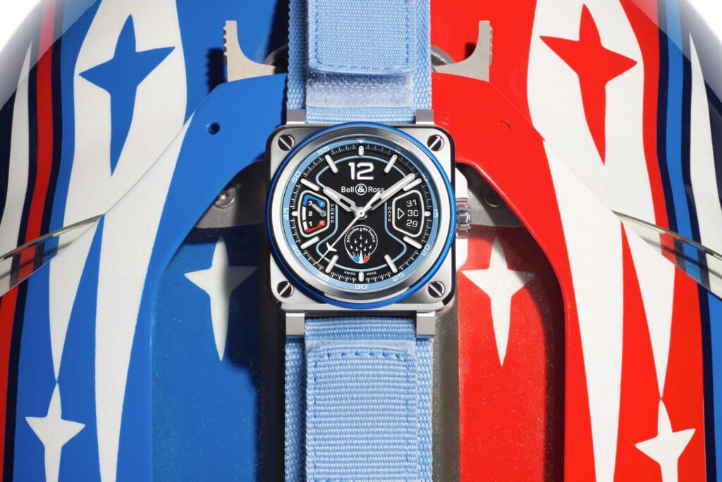 Bell & Ross Gives the BR-X3 a Patrouille de France Flight Suit Bell & Ross BR-X3 Patrouille de France limited edition watch with blue accents