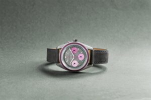 Bravur Grand Tour Sprinter chronograph with green dial and purple sub-dials