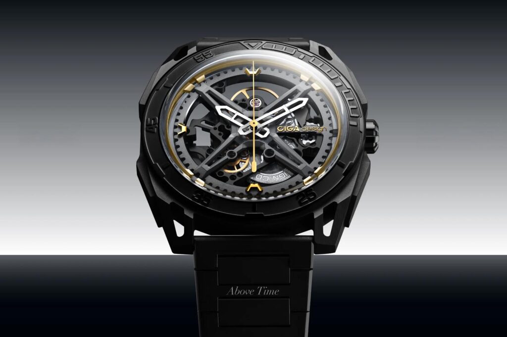 CIGA Design Skeleton Falcon Turns Openworked Watchmaking Up to Full Volume CIGA Design Skeleton Falcon skeleton automatic watch with openworked case and bracelet