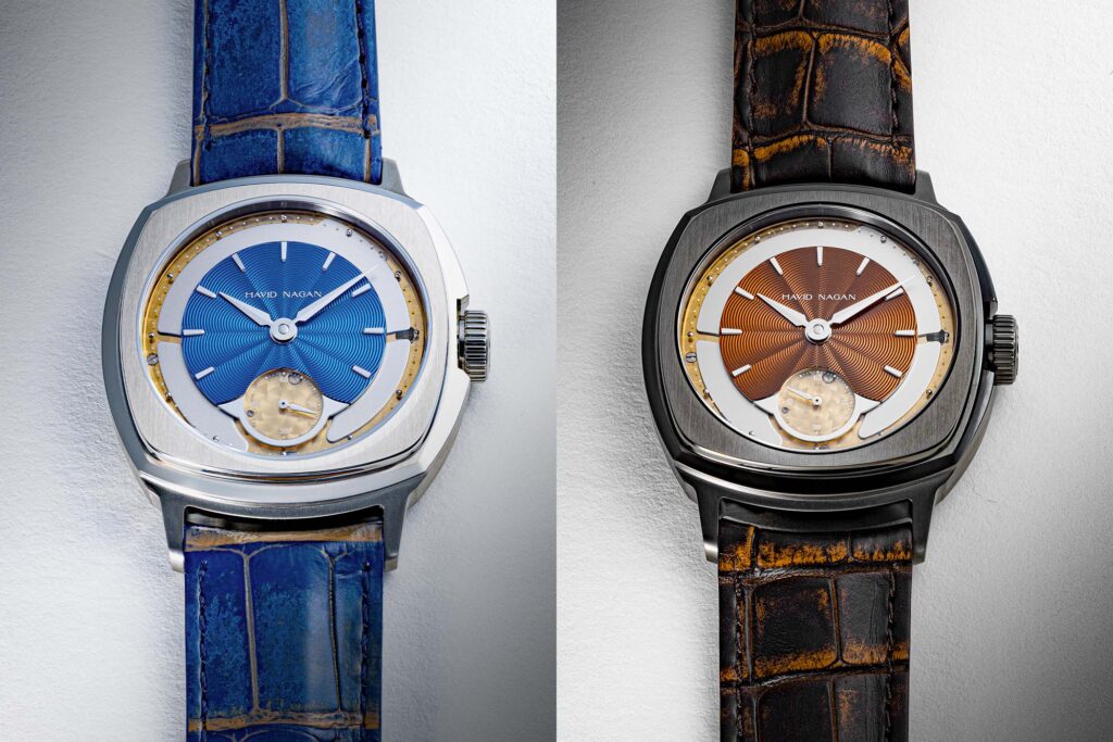 Havid Nagan NH02 titanium watch with layered enamel dial