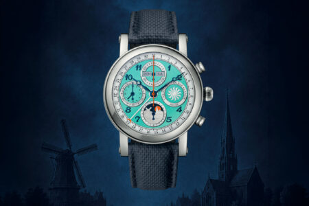Christiaan van der Klaauw Ariadne Holland Edition with Dutch church and windmill moonphase detail