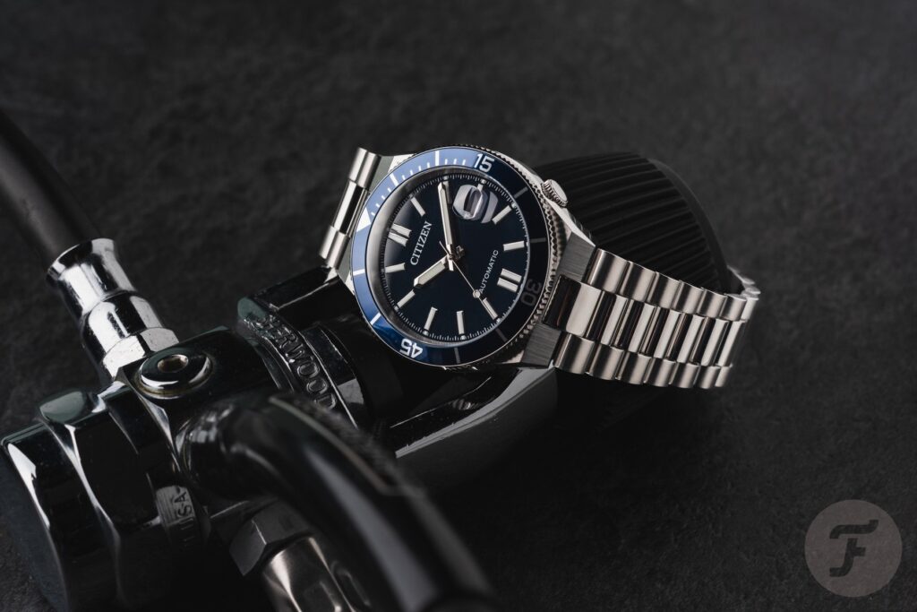 Citizen Tsuyosa Shore automatic watches with colorful dials and matching bezels