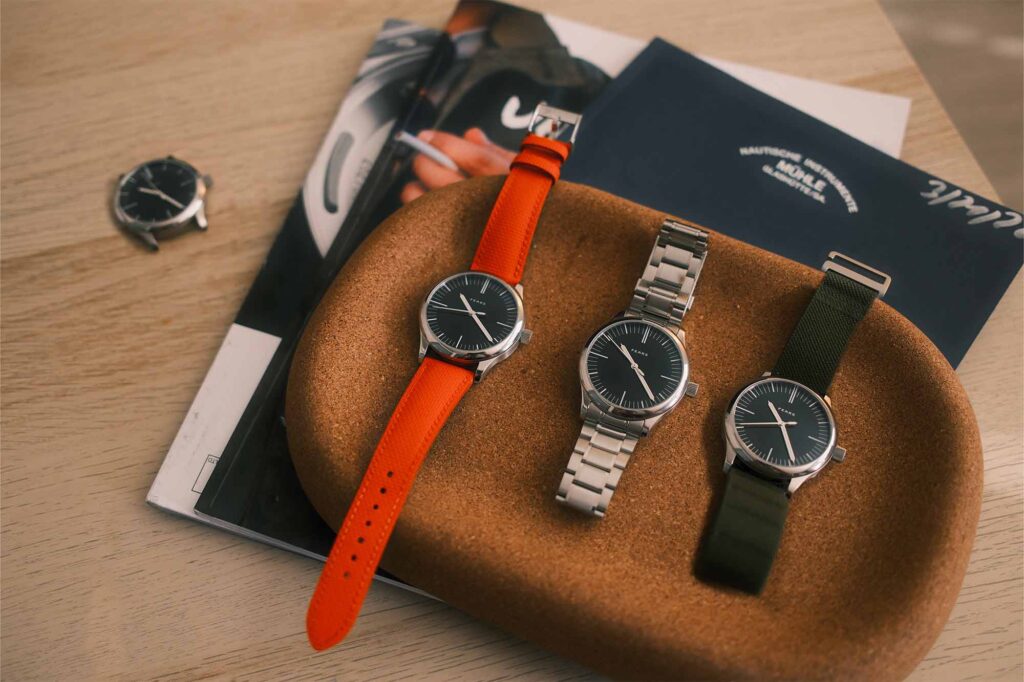 Fears Redcliff Onyx for Collective Horology watch with black onyx dial