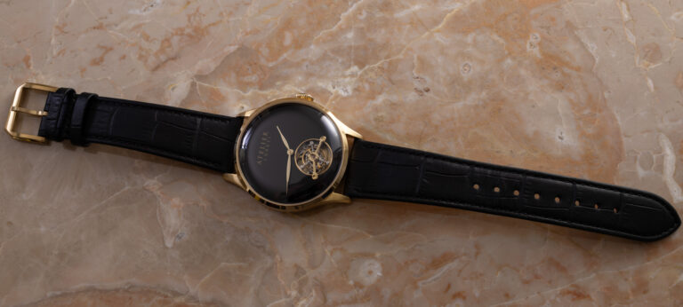 Filippo Loreti Atelier Loreti Celestial Tourbillon with black onyx dial and gold-tone steel case