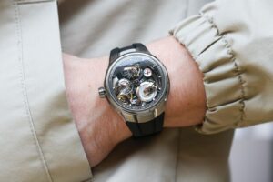 Greubel Forsey Tourbillon 24 Secondes Architecture with exposed black-bridge movement and inclined tourbillon