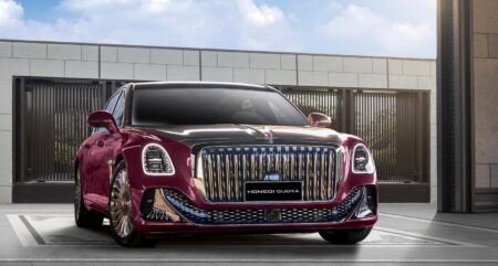 Hongqi Guoya Lands in Russia as China’s New Maybach Rival Hongqi Guoya luxury sedan in Russia with imposing grille and formal limousine styling