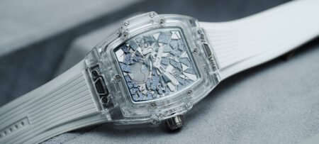 Hublot Spirit of Big Bang Impact watch with fragmented dial and tonneau case