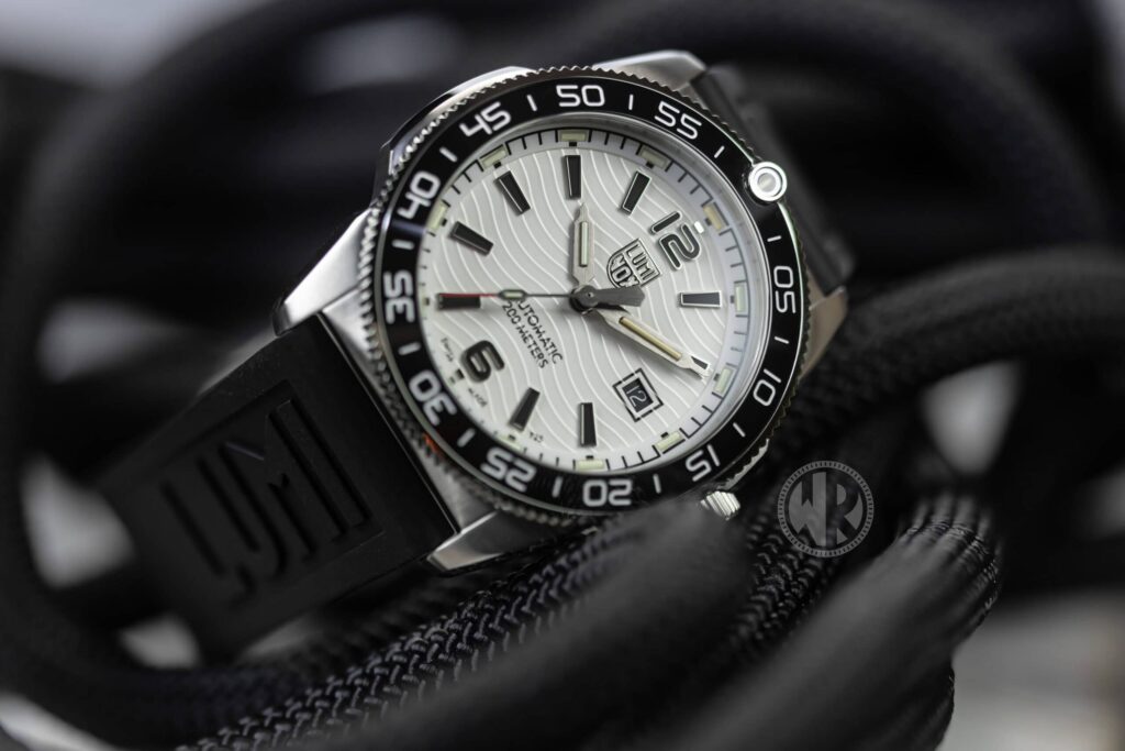 Luminox Pacific Diver Midnight Mariner automatic dive watch with full-lume dial and black ceramic bezel