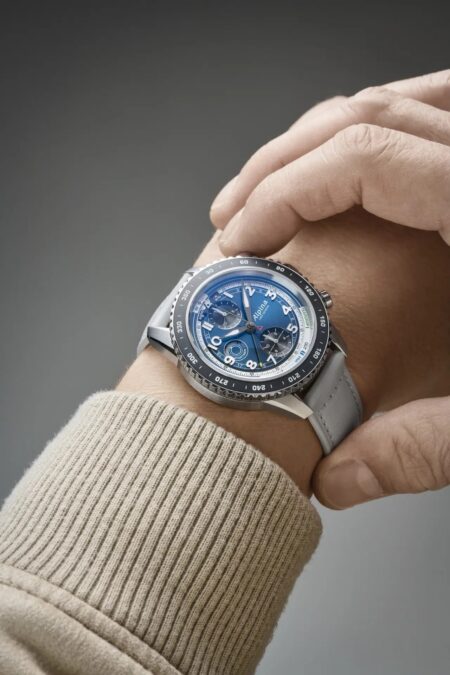 Watch Angels x Alpina Startimer Pilot IFR Chronograph with blue dial and black ceramic bezel