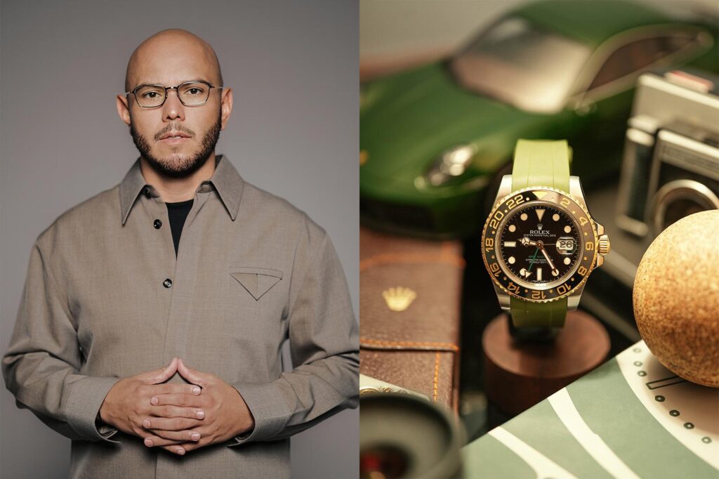 Lex Borrero’s Watch Collecting Life Began on Canal Street Lex Borrero wearing a watch in a Miami collector setting