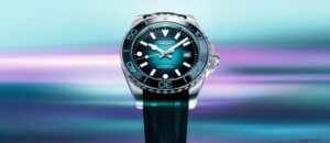 Longines HydroConquest Commonwealth Games Limited Edition with teal gradient dial and black rubber strap