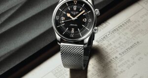 Longines Legend Diver 59 twin-crown dive watch with internal rotating bezel