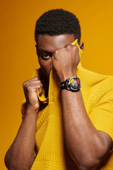 MB&F M.A.D.1 Time to Love watch with colorful Jean-Charles de Castelbajac rotor