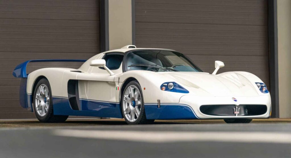 2005 Maserati MC12 in Bianco Fuji with Blu Victory accents