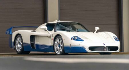 2005 Maserati MC12 in Bianco Fuji with Blu Victory accents