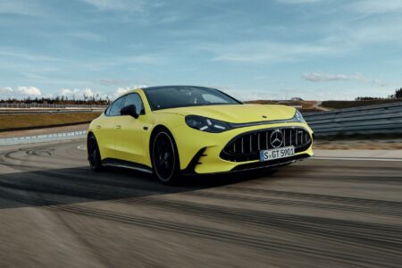 2026 Mercedes-AMG GT 63 4-Door Coupé EV at its Los Angeles world premiere
