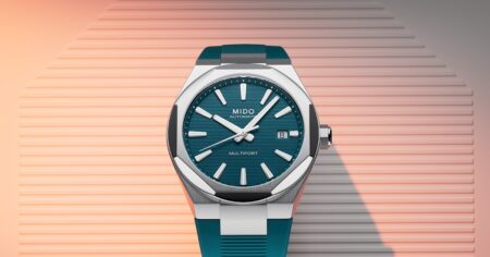 Mido Gives the Multifort 8 One Crown a Midnight Green Turn Mido Multifort 8 One Crown watch in Midnight green