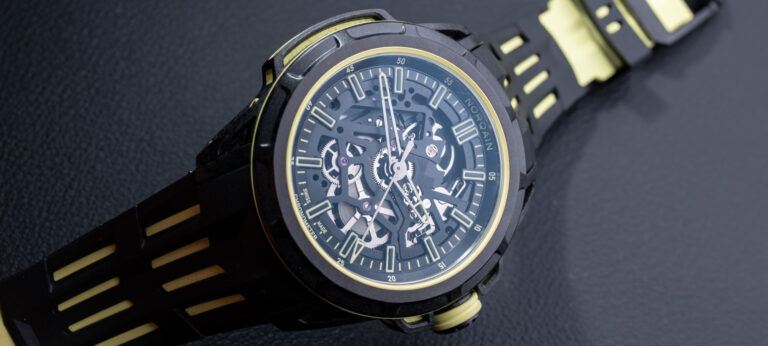 NORQAIN Wild ONE Skeleton X-Lite limited edition watch in black and yellow