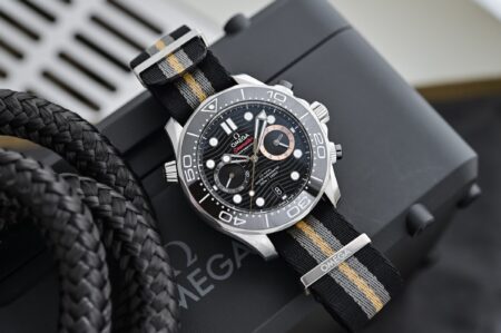 Omega Seamaster Diver 300M Chronograph 007 First Light Brings Bond Into Gaming Omega Seamaster Diver 300M Chronograph 007 First Light on NATO strap