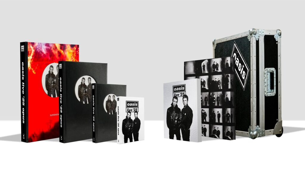 Oasis Live ’25 Opus collector editions celebrating the reunion tour with photographs by Simon Emmett