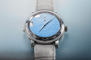 Parmigiani Fleurier Celebrates 30 Years With a Five-Piece Carillon Tourbillon Parmigiani Fleurier Carillon Tourbillon Anniversaire with Morning Blue dial and exposed serpentine gongs