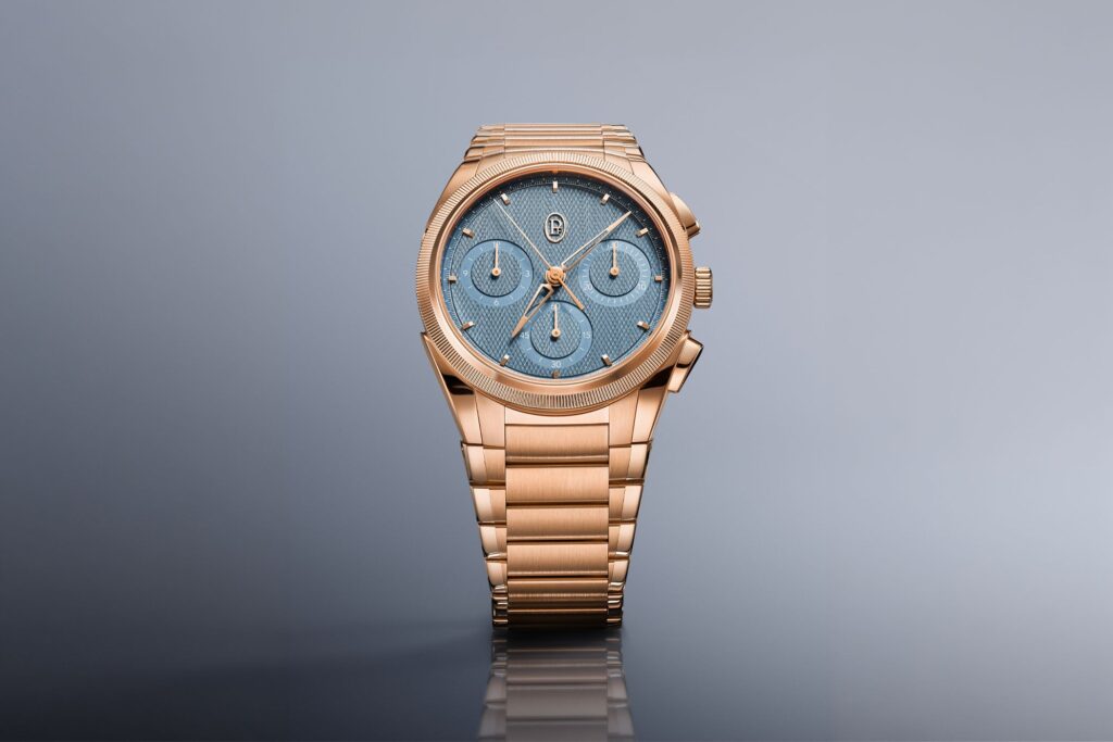 Parmigiani Fleurier Brings Rose Gold to the 40mm Tonda PF Chronograph Parmigiani Fleurier Tonda PF Chronograph 40mm in rose gold with Mineral Blue dial