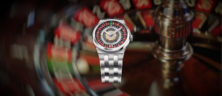 Perrelet Turbine Casino Roulette titanium watch with roulette wheel dial