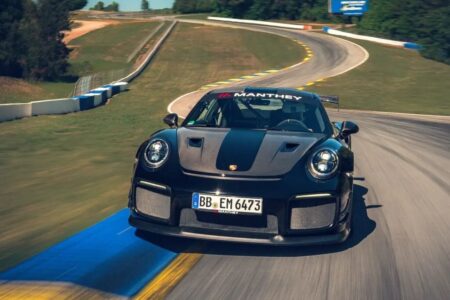 Seven-Year-Old Porsche 911 GT2 RS Dethrones Corvette ZR1 at Road Atlanta Porsche 911 GT2 RS Manthey Racing on track at Road Atlanta