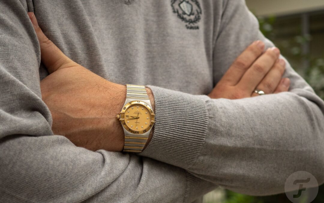 Omega Constellation ’95 watch on an integrated bracelet