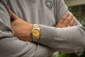 Omega Constellation ’95 watch on an integrated bracelet