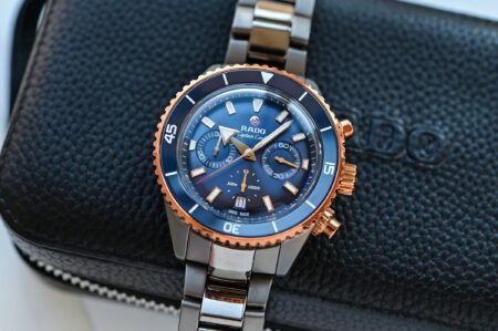 Rado Captain Cook High-Tech Ceramic Chronograph in navy blue high-tech ceramic