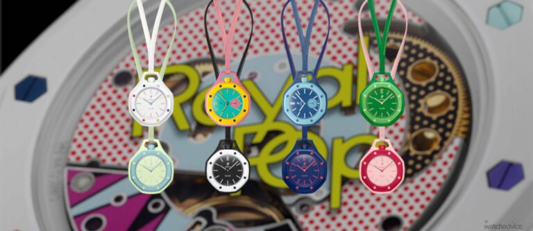 Swatch and Audemars Piguet Royal Pop Turns the Royal Oak Into a Bioceramic Pocket Watch Swatch x Audemars Piguet Royal Pop Bioceramic pocket watch collection