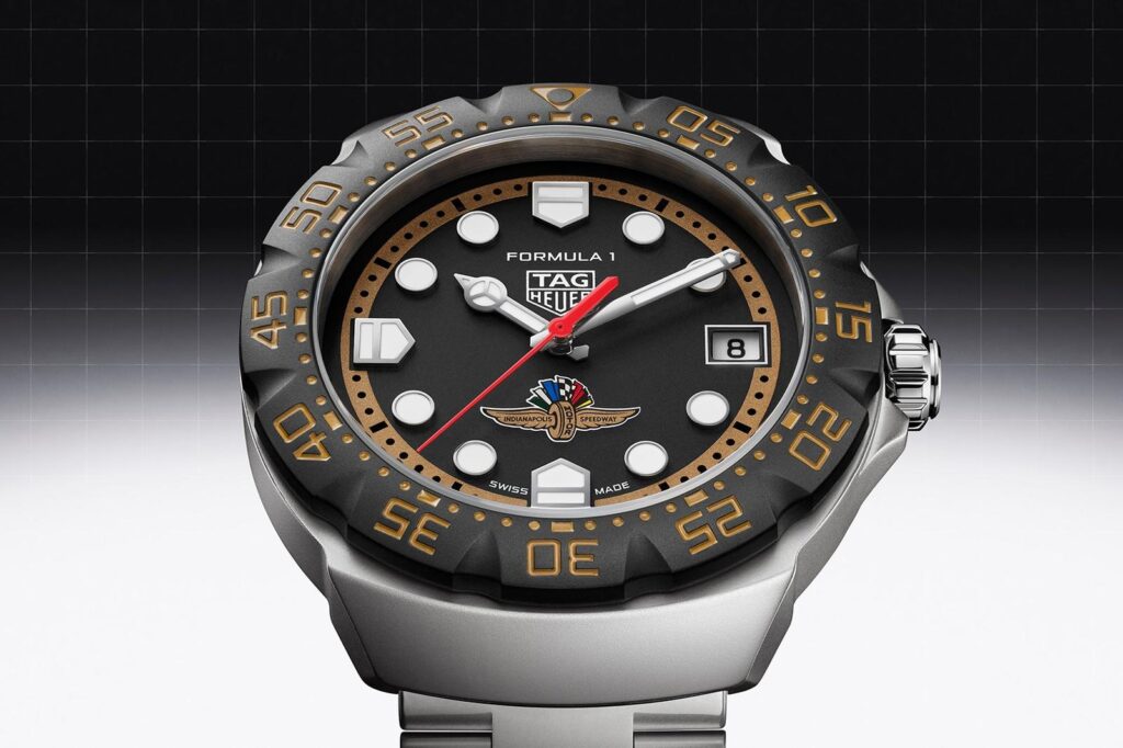 TAG Heuer Formula 1 Solargraph x Indy 500 Limited Edition with black dial and steel bracelet
