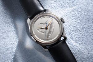 The Armoury x Naoya Hida Reference Type 4A-2 Floating Feathers watch with engraved silver dial