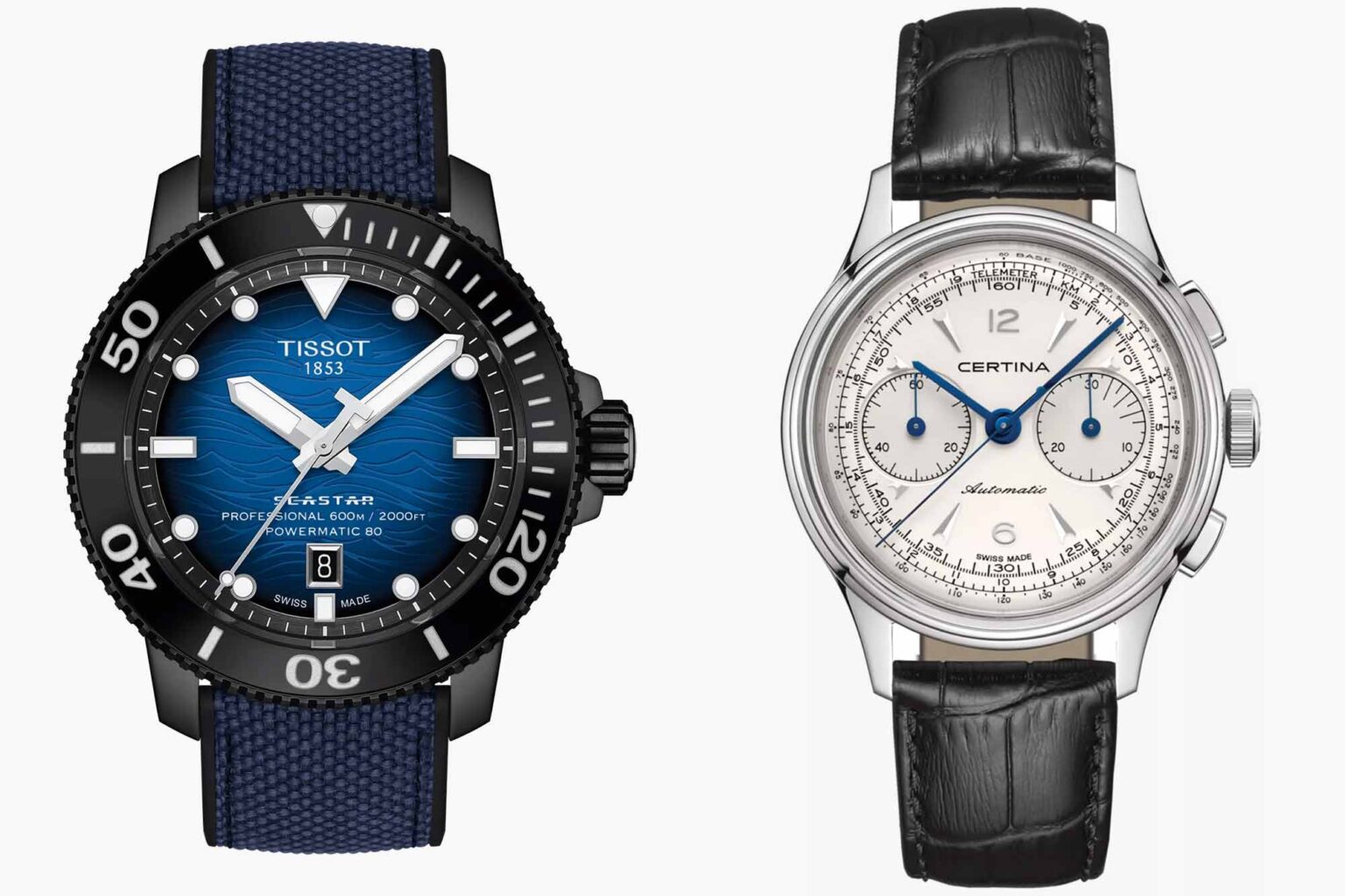 Three-watch collection with a Tissot diver, Shinola automatic and Certina chronograph for larger wrists