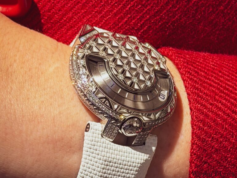 URWERK UR-101 Diamond Sky watch with satellite time display and diamond star dial