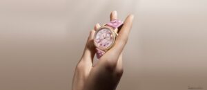Vacheron Constantin Égérie Moon Phase Spring Blossom in pink gold with floral hand-painted strap